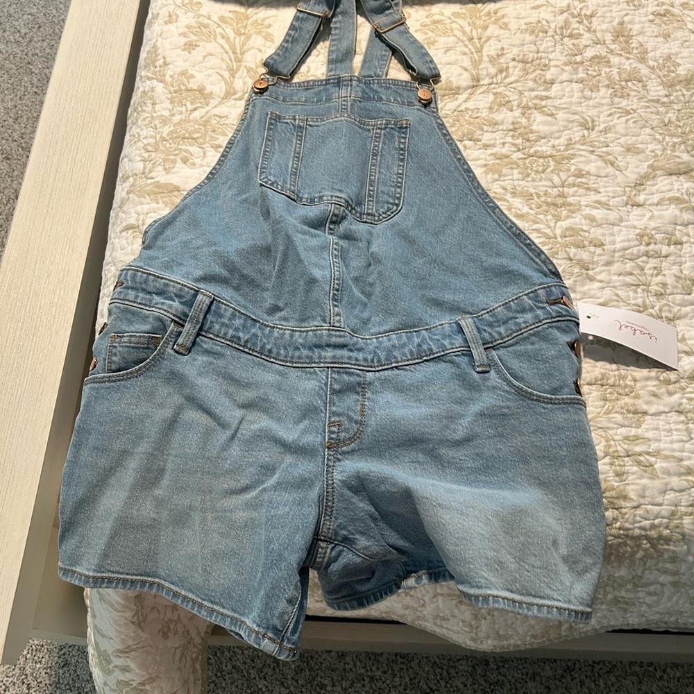 Denim Overalls Shorts